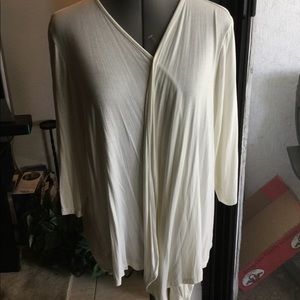 White Wrap Around Lightweight American Rag Sweater
